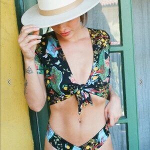 Free People X HAH All tied Up Swim Top